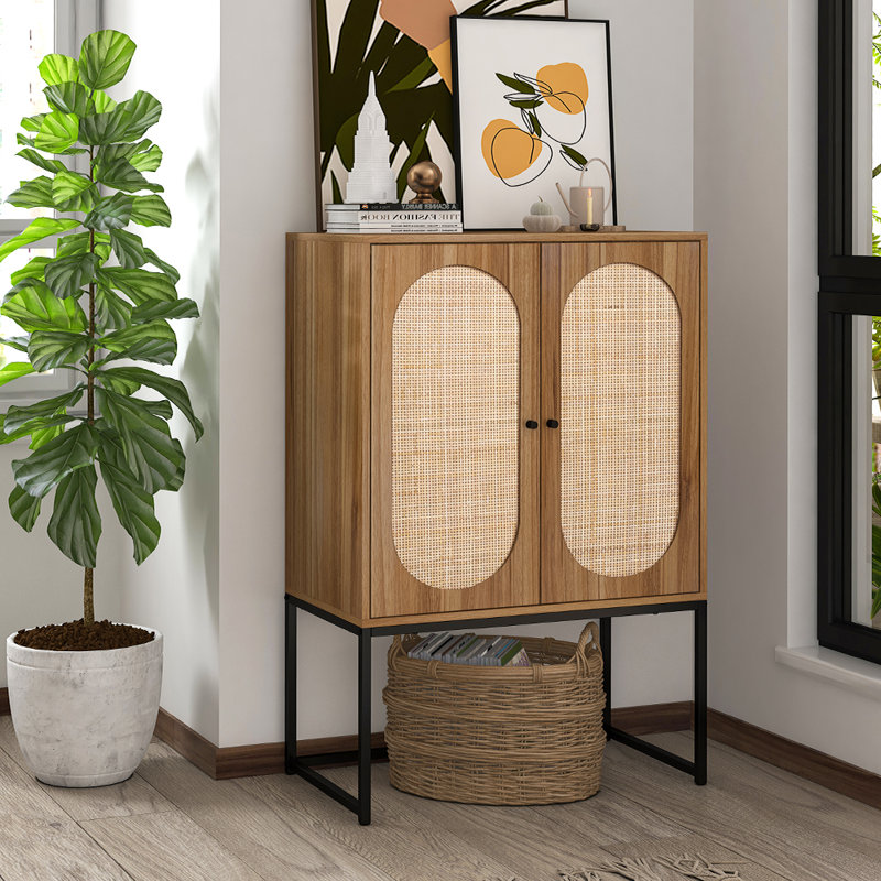 Wicker rattan cabinet sales